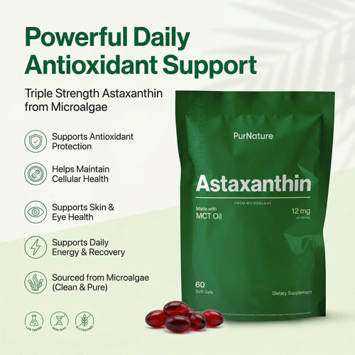 PurNature Astaxanthin 12mg (60 Softgels)