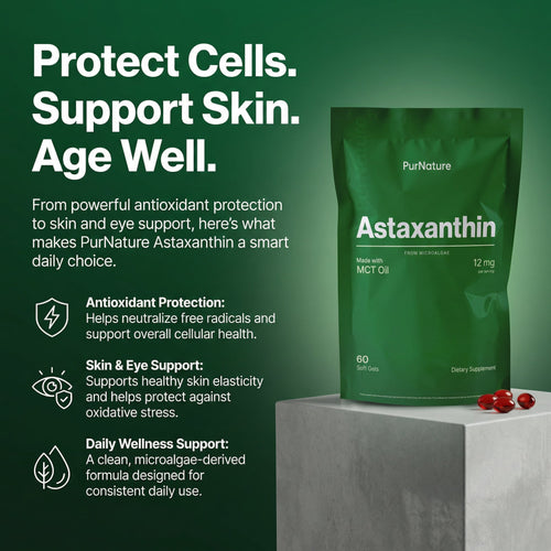 PurNature Astaxanthin 12mg (60 Softgels)